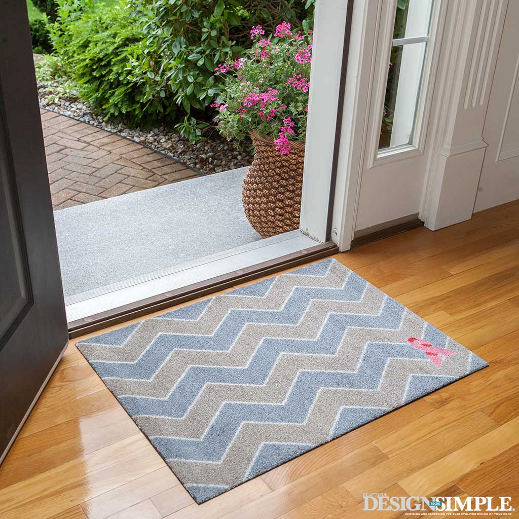 Pink Ribbon Welcome Mats from Carpet One