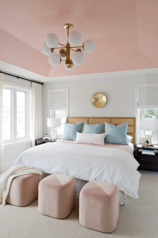 Sophisticated and family friendly bedroom designed by Rebecca Hay