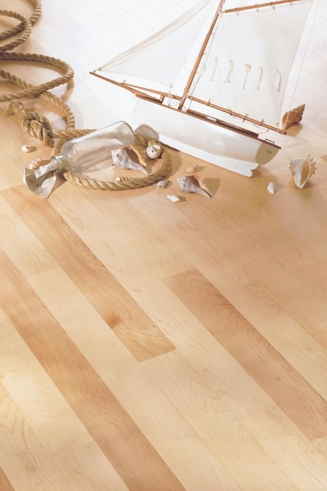 Maple hardwood floors in a well-lit space 