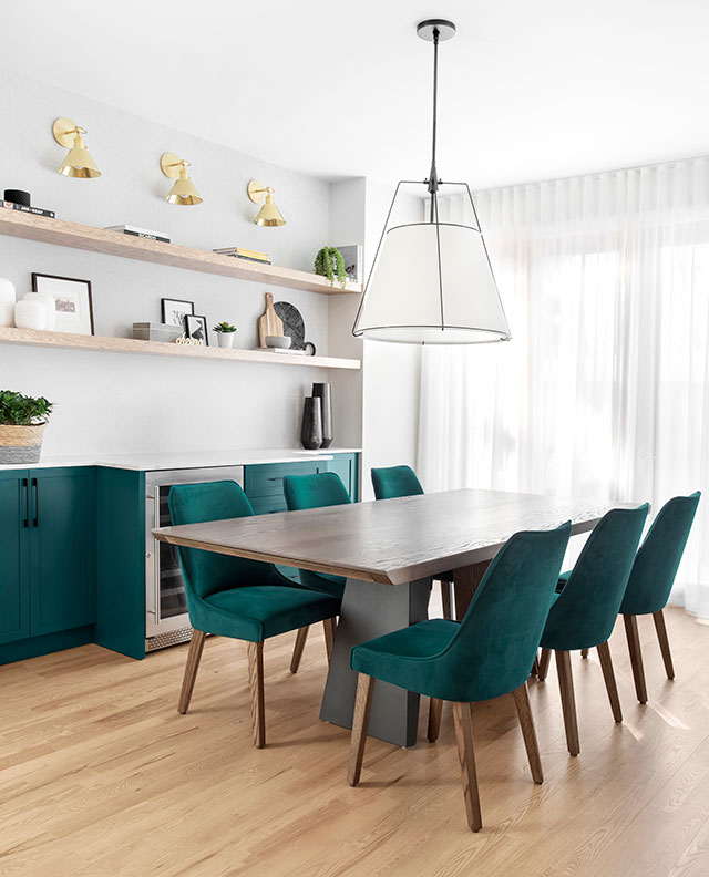 Dining Room Design: Green Decor
