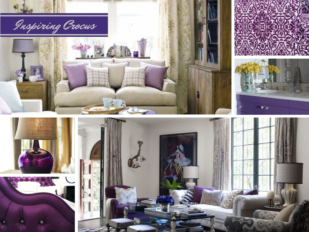 spring inspired decor: crocus purple